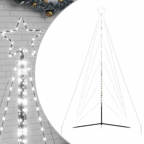 LED-juletræ 615 LED'er 404,5 cm koldt hvidt lys