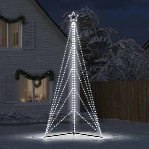 LED-juletræ 615 LED'er 404,5 cm koldt hvidt lys