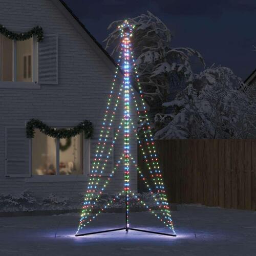 LED-juletræ 615 LED'er 404,5 cm farverigt lys