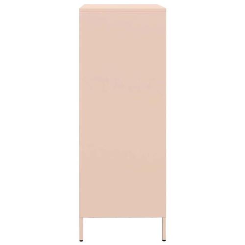 Skab 68x39x101,5 cm stål lyserød