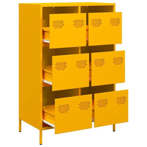 Højskab 68x39x101,5 cm stål sennepsgul