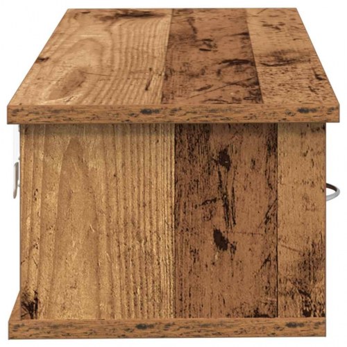 Vægskab med 3 skuffer 88×26×18,5 cm - antikt træ, konstrueret træ