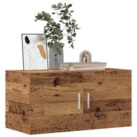 Vægskab 80x39x40 cm konstrueret træ antikt træ