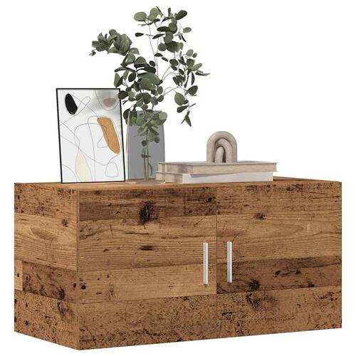 Vægskab 80x39x40 cm konstrueret træ antikt træ