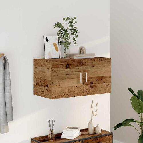Vægskab 80x39x40 cm konstrueret træ antikt træ