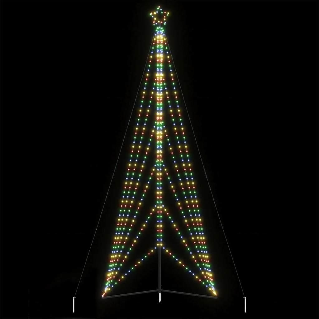 LED-juletræ 861 LED'er 478 cm farverigt lys