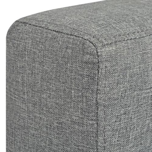 Sofasæt i to dele stof lysegrå