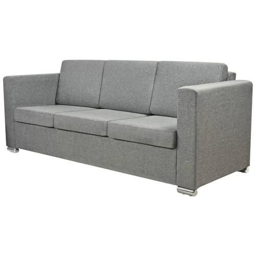 Sofasæt i to dele stof lysegrå