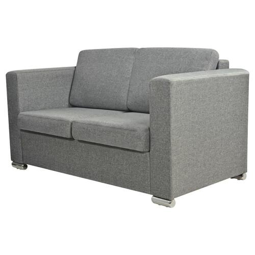 Sofasæt i to dele stof lysegrå
