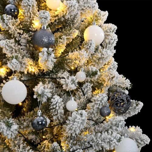 Kunstigt juletræ 300 LED'er og kuglesæt hængslet 300 cm