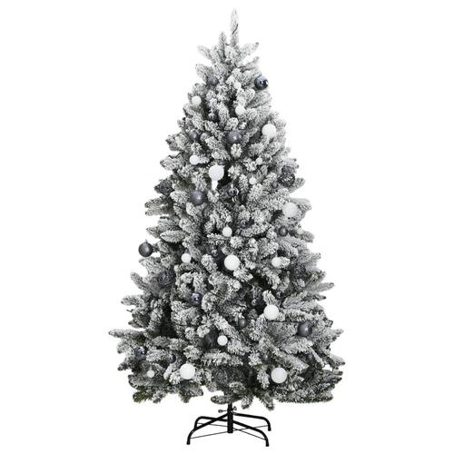 Kunstigt juletræ 300 LED'er og kuglesæt hængslet 300 cm