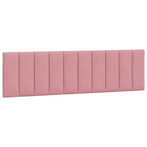Sengeramme med sengegavl 180x200 cm fløjl pink