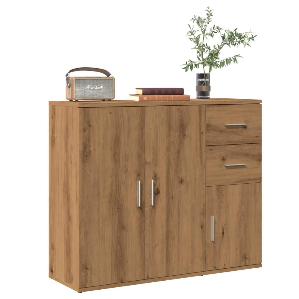 Skænk 91x29,5x75 cm konstrueret træ kunsteg