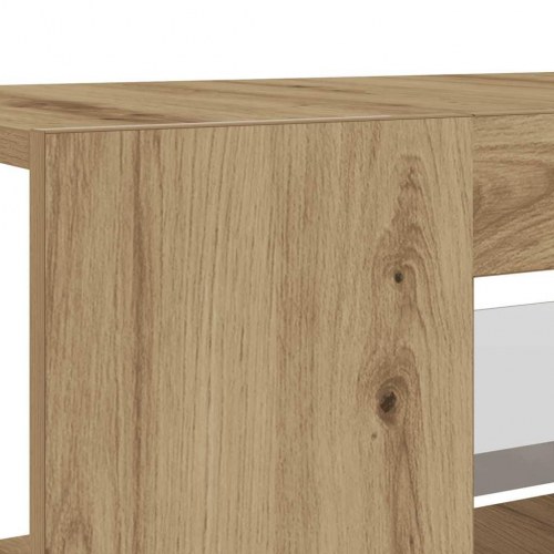 Tv-bord med LED-lys - 135×39×30 cm i konstrueret træ, kunsteg