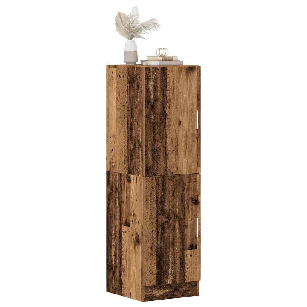 Køkkenskab i konstrueret træ - 38 × 41,5 × 131,5 cm, antikt træ billede
