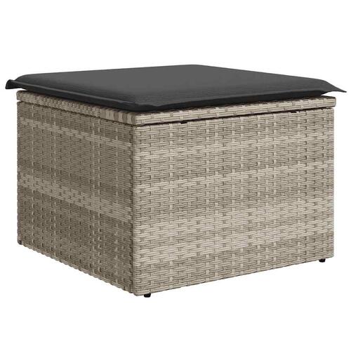 Sofasæt til haven 6 dele med hynder polyrattan lysegrå