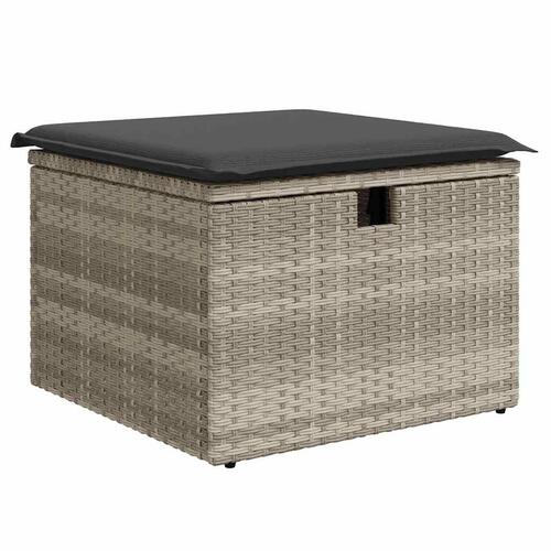 Sofasæt til haven 6 dele med hynder polyrattan lysegrå
