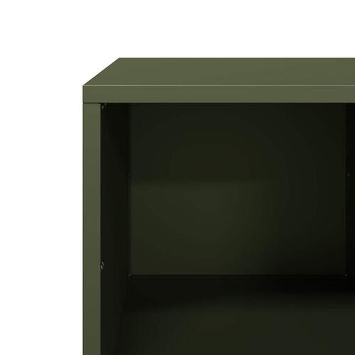 Sofabord 101,5x50x43,5 cm koldvalset stål olivengrøn