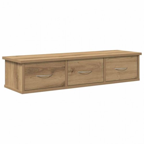 Vægskab med 3 skuffer - 88×26×18,5 cm i kunsteg