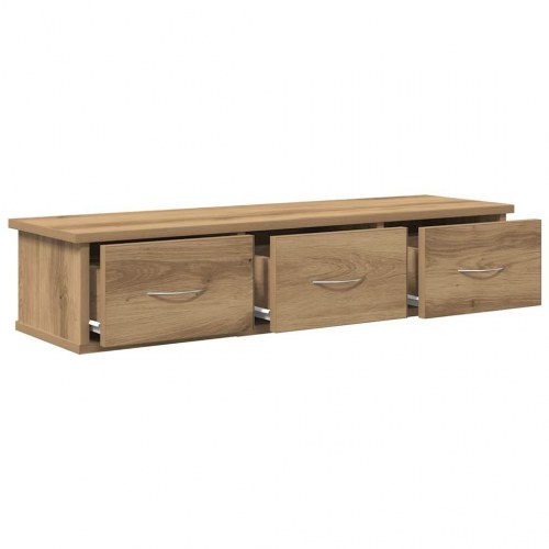 Vægskab med 3 skuffer - 88×26×18,5 cm i kunsteg