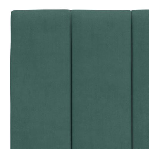 Seng med madras 140x200 cm velour mørkegrøn
