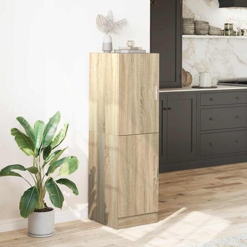 Køkkenskab 38x41,5x131,5 cm konstrueret træ røget egetræsfarve