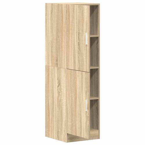 Køkkenskab 38x41,5x131,5 cm konstrueret træ røget egetræsfarve
