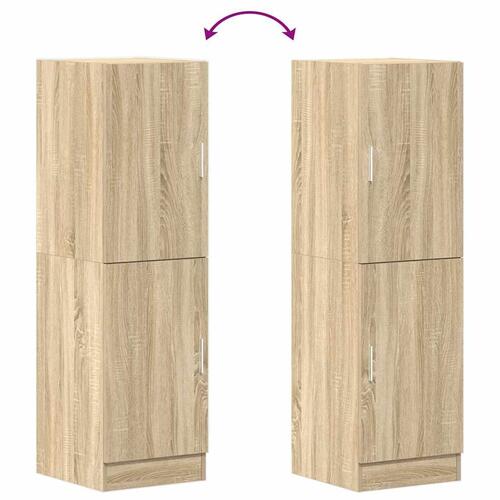 Køkkenskab 38x41,5x131,5 cm konstrueret træ røget egetræsfarve