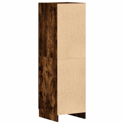 Køkkenskab 38x41,5x131,5 cm konstrueret træ røget egetræsfarve