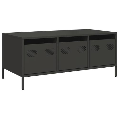 Sofabord 101,5x50x43,5 cm koldvalset stål sort