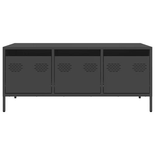 Sofabord 101,5x50x43,5 cm koldvalset stål sort