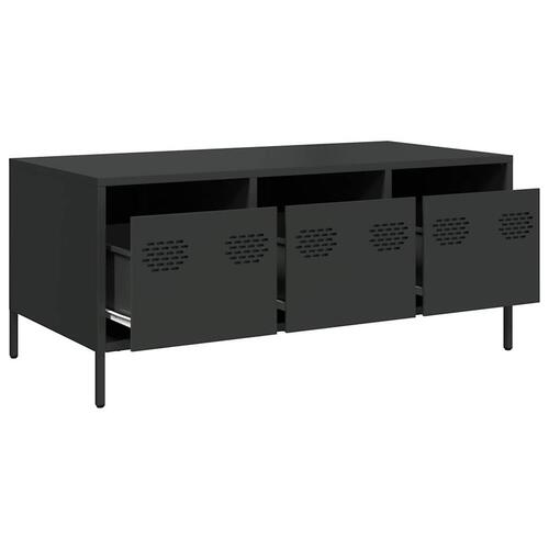 Sofabord 101,5x50x43,5 cm koldvalset stål sort