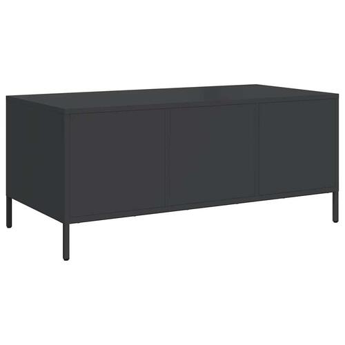 Sofabord 101,5x50x43,5 cm koldvalset stål sort