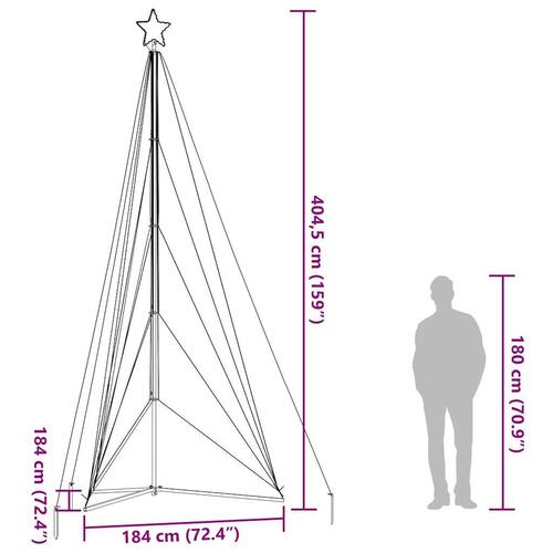 Juletræslys 615 LED'er 404,5 cm blå