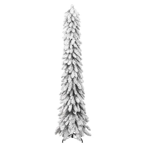 Kunstigt juletræ med 130 LED'er og sne 210 cm