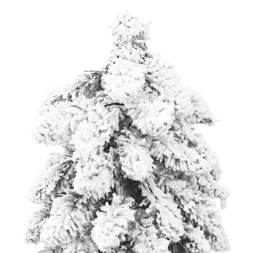 Kunstigt juletræ med 130 LED'er og sne 210 cm
