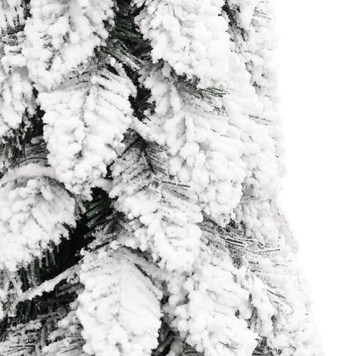 Kunstigt juletræ med 130 LED'er og sne 210 cm