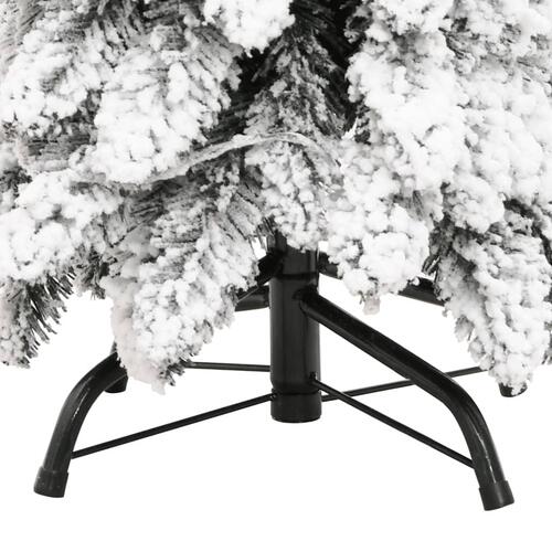 Kunstigt juletræ med 130 LED'er og sne 210 cm