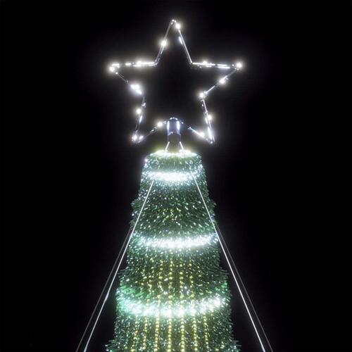 LED-juletræ 1028 LED'er 403 cm koldt hvidt lys