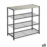Hylder Confortime Sort Metal 60 x 30 x 63,5 cm (3 enheder)