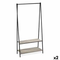 Stojalo za klobuke Confortime Sort Træ Metal 80 x 40 x 160 cm