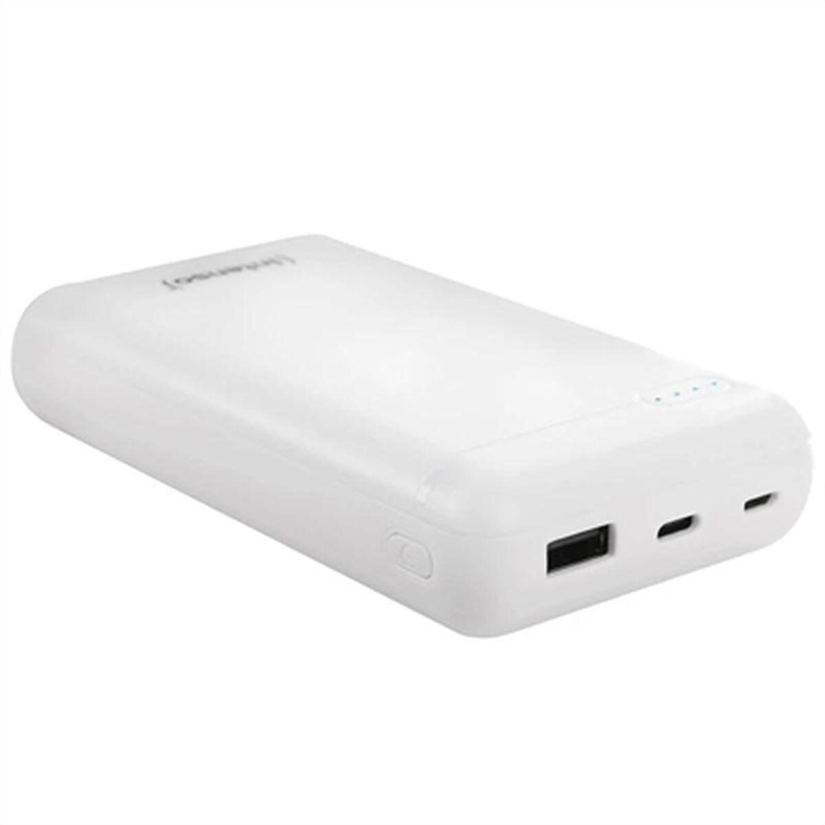 Intenso XS20000 Powerbank. Kraftig powerbank med USB-A/USB-C og 3.1 A. 20000 mAh. Hvid.