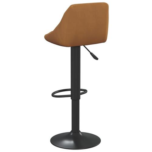 Barstol fløjl brun