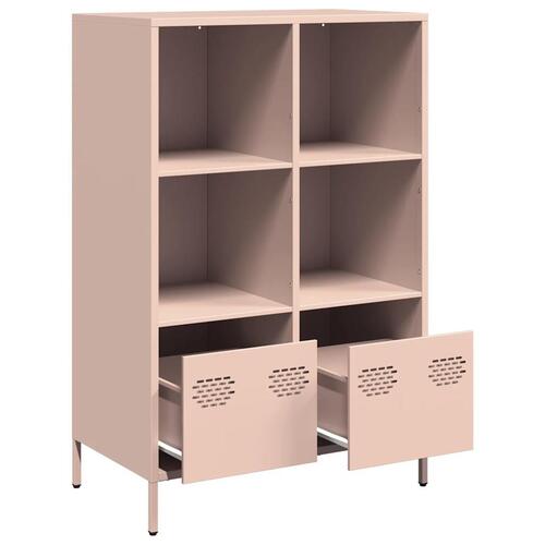 Skab 68x39x103,5 cm stål lyserød