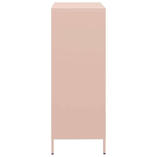 Skab 68x39x103,5 cm stål lyserød