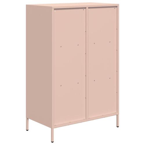 Skab 68x39x103,5 cm stål lyserød