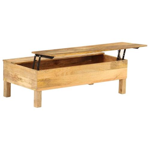 Sofabord i massivt mangotræ 110 x 55 x 35 cm