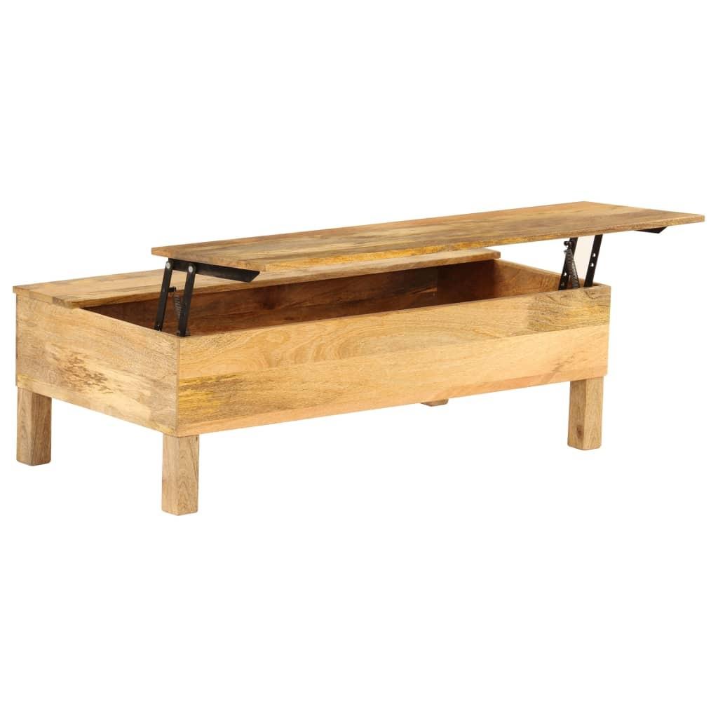 Sofabord i massivt mangotræ 110 x 55 x 35 cm