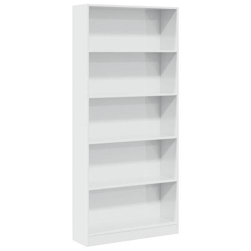 Skab 80x24x176 cm konstrueret træ hvid højglans