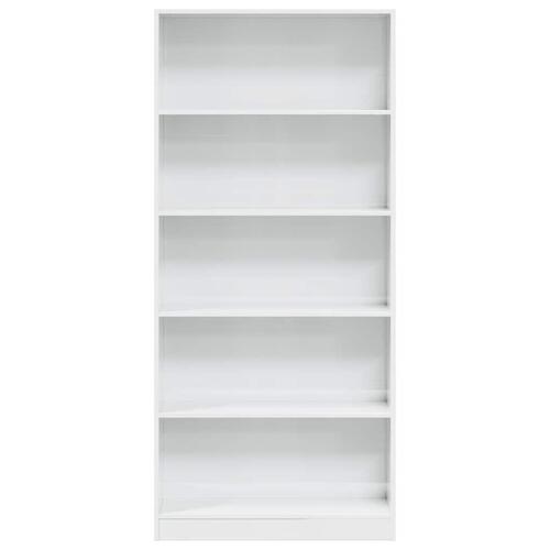 Skab 80x24x176 cm konstrueret træ hvid højglans